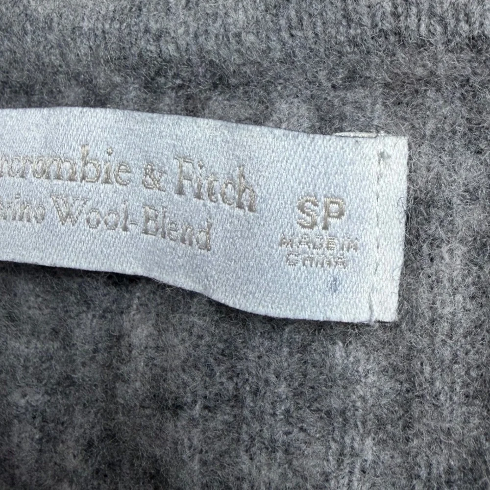 Abercrombie & Fitch Grey Merino Wool Blend Ribbed Button Front Maxi Dress SP